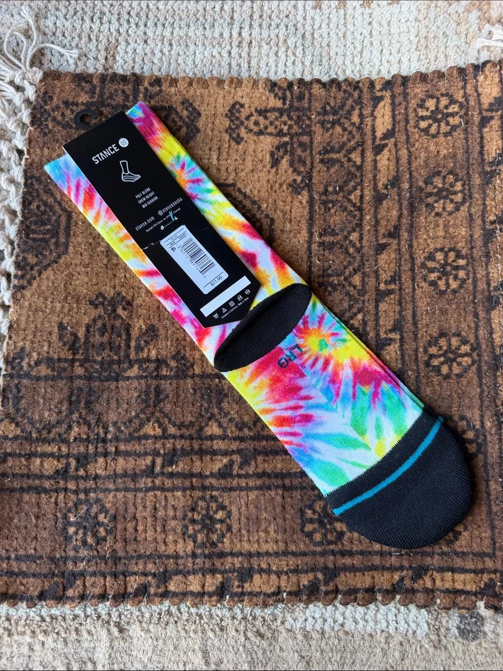 Stance Kid’s WADE COLLECTION Tie-Dye Crew Socks — Yellow, Blue, Pink, Green